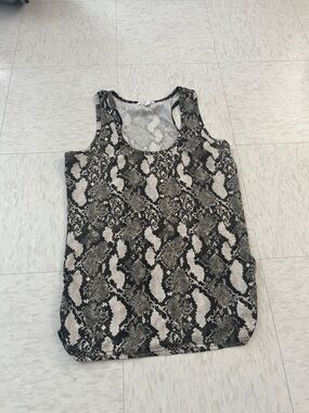 Super Soft Rouched Side Snake Printed Tank